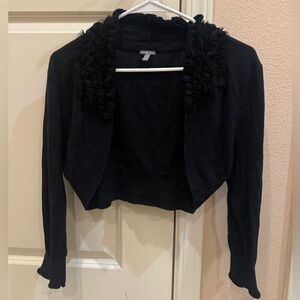 Charlotte Russe Black Ruffled Jacket